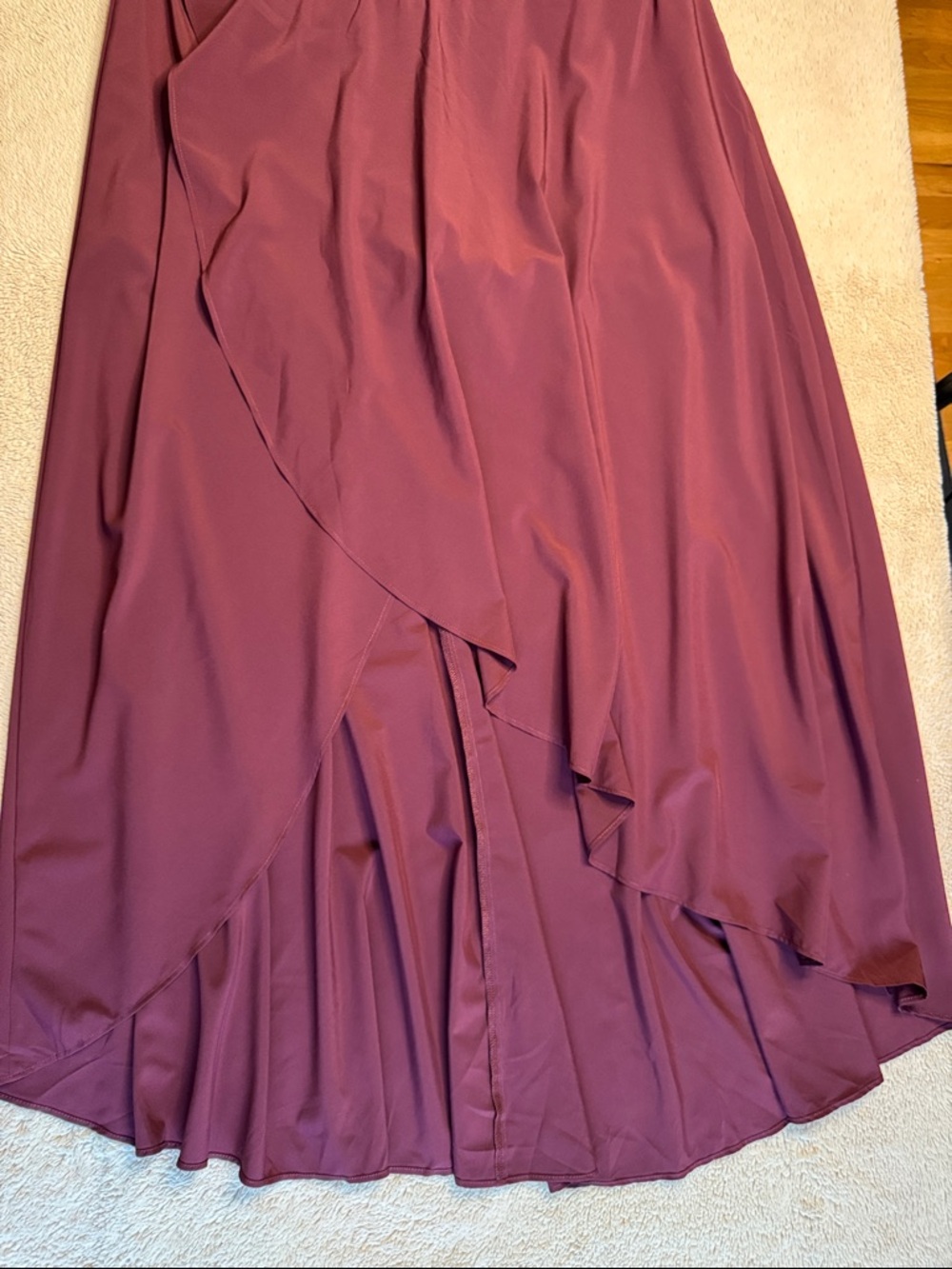 Halara Breezeful High Waisted High Low Skirt sz XL Wine Red Purple Burgundy - Picture 4 of 9